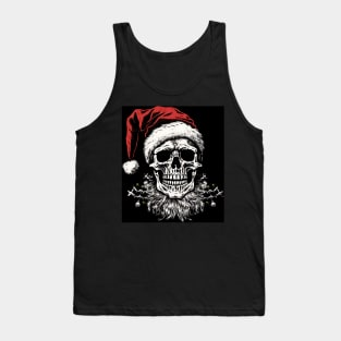 skeleton Santa Tank Top